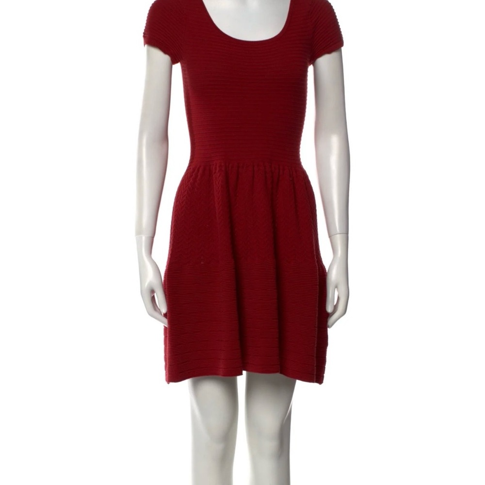 Sandro Red Knit Mini Dress